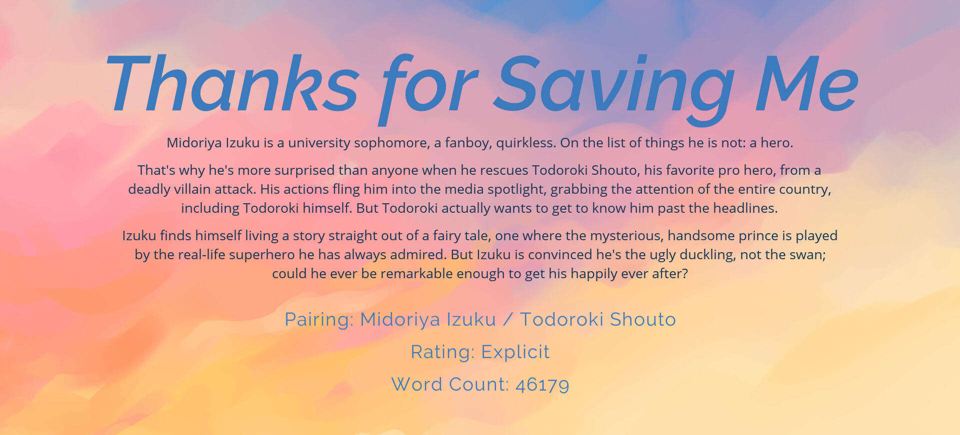 Thanks for Saving Me